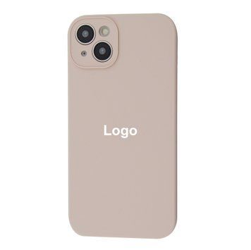 Square Full Silicone Case Close Camera iPhone 14 4 - Pink Sand 3684-10129 фото