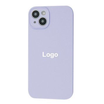 Square Full Silicone Case Close Camera iPhone 14 Plus 15 - Light Purple 3693-6028 фото