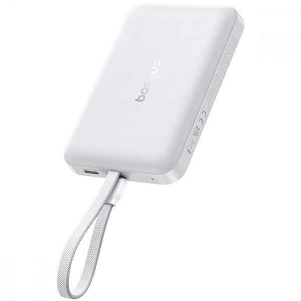 Портативная Батарея Baseus EnerFill FM11 with Built-in Type-C Cable 10000mAh 30W white 677830001 фото Портативная Батарея Baseus EnerFill FM11 with Built-in Type-C Cable 10000mAh 30W white 677830001 фото