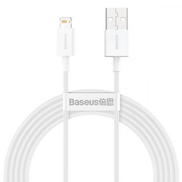 Кабель Baseus Superior Series Fast Charging Lightning 2.4A (2m) white 317630003 фото