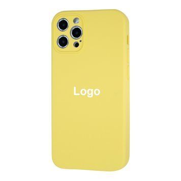 Square Full Silicone Case Close Camera iPhone 12 Pro Max 9 - Yellow 3695-14371 фото