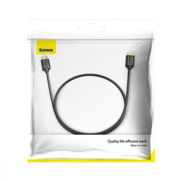 Кабель Baseus High Definition HDMI Male To HDMI Male (1m) black 319290001 фото Кабель Baseus High Definition HDMI Male To HDMI Male (1m) black 319290001 фото