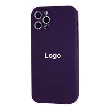 Square Full Silicone Case Close Camera iPhone 12 Pro Max 30 - Deep Purple 3695-6972 фото