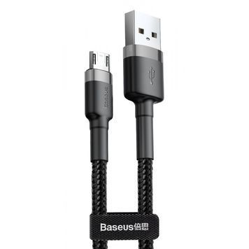 Кабель Baseus Cafule Micro USB 2.4A (1m) gray/black 207810096 фото