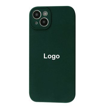 Square Full Silicone Case Close Camera iPhone 14 Plus 13 - Pine Green 3693-6039 фото