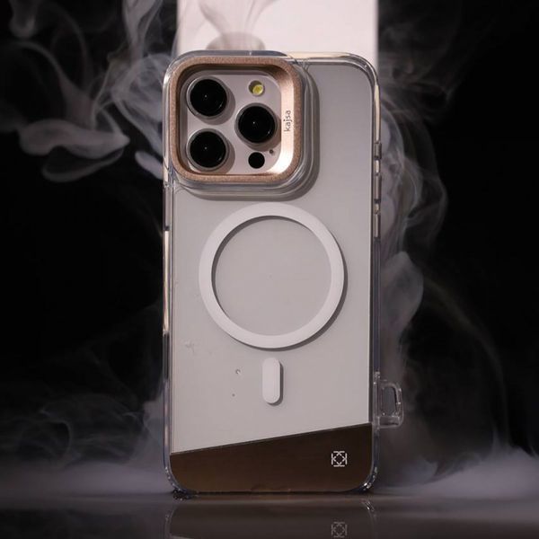 Чехол Kajsa Aluminium Shield with Magnetic Ring iPhone 16 light gold 596610807 фото Чехол Kajsa Aluminium Shield with Magnetic Ring iPhone 16 light gold 596610807 фото
