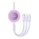 Кабель Baseus Bright Mirror 2 Series 3-in-1 (Micro USB+Lightning+Type-C) 100W (1.1m) purple 424820011 фото 1