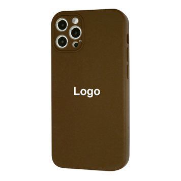Square Full Silicone Case Close Camera iPhone 12 Pro Max 10 - Sandy Brown 3695-14372 фото