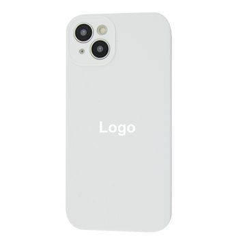 Square Full Silicone Case Close Camera iPhone 14 Plus 2 - White 3693-6180 фото