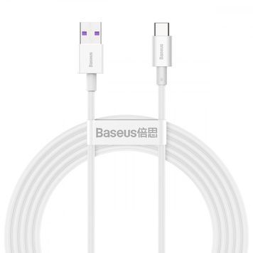 Кабель Baseus Superior Series Fast Charging Type-C PD 66W (2m) white 330870003 фото