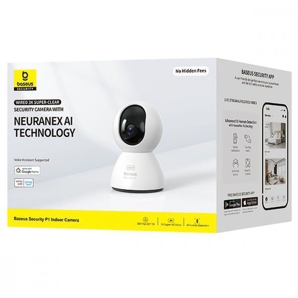Камера Baseus Security P1 Indoor 3K white 615180003 фото Камера Baseus Security P1 Indoor 3K white 615180003 фото