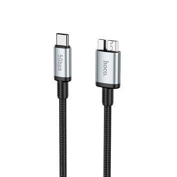 Кабель Hoco US10 Type-C to Micro USB3.0 excellent speed cable Black 9539-20790 фото
