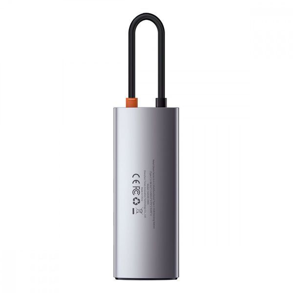 USB-Хаб Baseus Metal Gleam Series 5-in-1 Type-C gray 320120010 фото