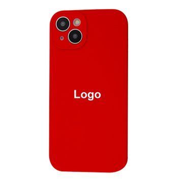 Square Full Silicone Case Close Camera iPhone 14 Plus 12 - Red 3693-6026 фото
