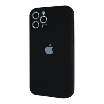 Square Full Silicone Case Close Camera iPhone 12 Pro Max 1 - Black 3695-14363 фото