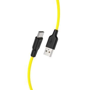 Кабель Hoco X21 Plus Silicone Micro USB (1m) Black-Yellow 7802-9544 фото