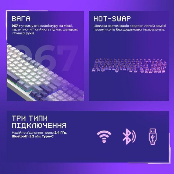 Беспроводная клавиатура Proove Gaming Slicker (Ukraine Layout) black 591050001 фото Беспроводная клавиатура Proove Gaming Slicker (Ukraine Layout) black 591050001 фото
