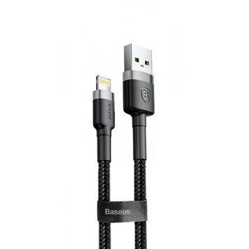 Кабель Baseus Cafule Lightning 1.5A (2m) gray/black 226750096 фото