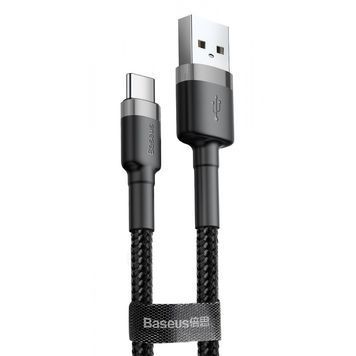 Кабель Baseus Cafule Type-C 2A (3m) gray/black 234610096 фото