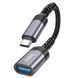 Адаптер Hoco UA24 Type-C male to USB female 3.0 converter Metal Grey 9824-11654 фото 6