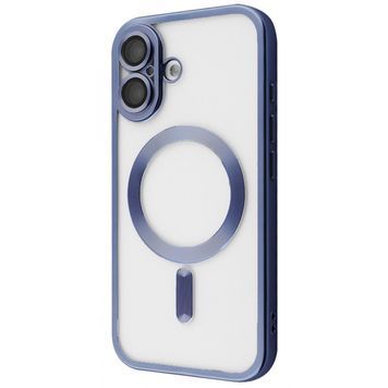Чехол Metal Matte Case with Magnetic Ring iPhone 16 midnight blue 601290016 фото