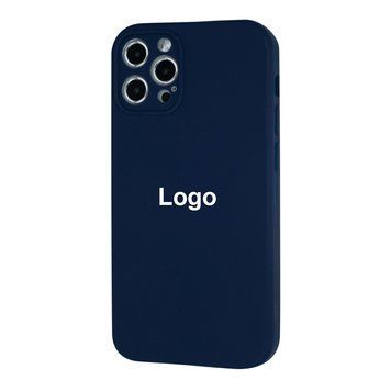 Square Full Silicone Case Close Camera iPhone 12 Pro Max 17 - Midnight Blue 3695-14379 фото