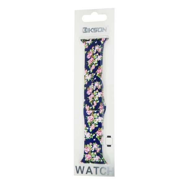 Ремінець Apple Watch Silicone Print 42/44 Black Rose 442-13679 фото Ремінець Apple Watch Silicone Print 42/44 Black Rose 442-13679 фото