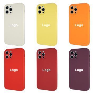 Square Full Silicone Case Close Camera iPhone 12 Pro Max 21 - Light Green 3695-14383 фото