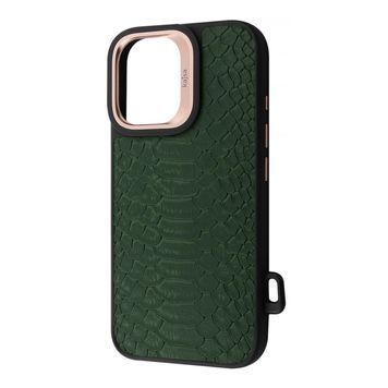 Чохол Kajsa Snake Pattern with Magnetic Ring iPhone 16 olive 596670806 фото