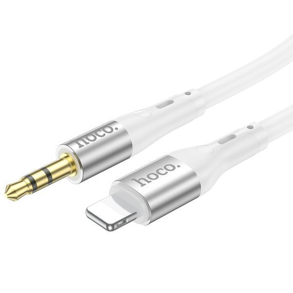 Аудио кабель Hoco UPA22 iP silicone digital audio conversion cable White 8840-16833 фото Аудио кабель Hoco UPA22 iP silicone digital audio conversion cable White 8840-16833 фото