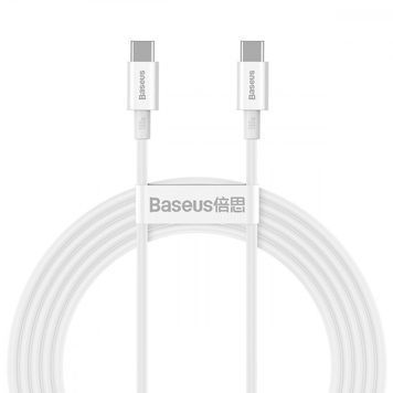 Кабель Baseus Superior Series Fast Charging Type-C to Type-C PD 100W (2m) white 326910003 фото