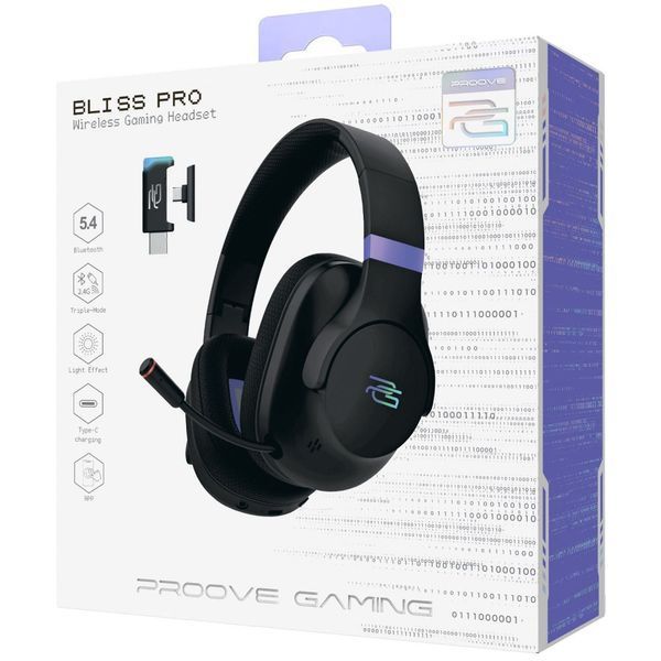 Беспроводная игровая гарнитура Proove Gaming Bliss Pro (APP) black 649460001 фото Беспроводная игровая гарнитура Proove Gaming Bliss Pro (APP) black 649460001 фото