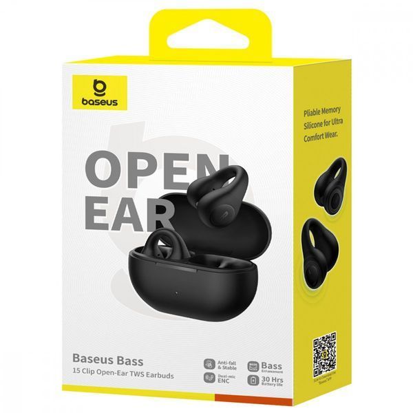 Беспроводные наушники Baseus Bass 15 Clip Open-Ear TWS white 616580003 фото Беспроводные наушники Baseus Bass 15 Clip Open-Ear TWS white 616580003 фото