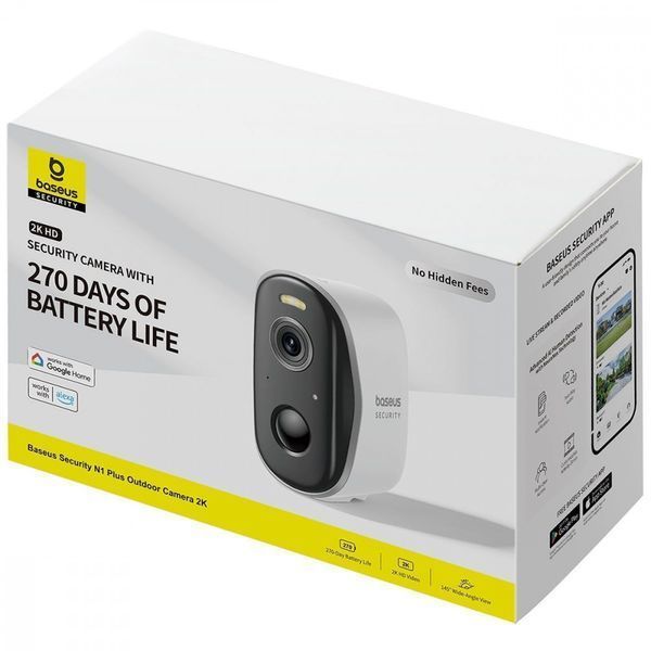 Набор камер Baseus Security N1 Plus Outdoor 2K (2pcs) white 597410003 фото Набор камер Baseus Security N1 Plus Outdoor 2K (2pcs) white 597410003 фото