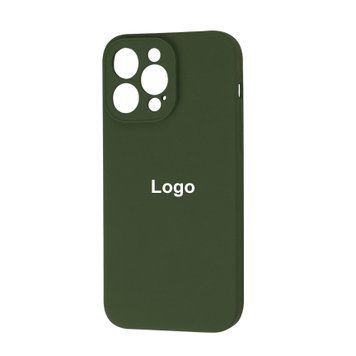 Square Full Silicone Case Close Camera iPhone 13 Pro Max 8 - Hunter Green 3685-10116 фото