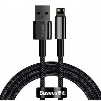 Кабель Baseus Tungsten Gold Fast Charging Lightning 2.4A (2m) black 319210001 фото