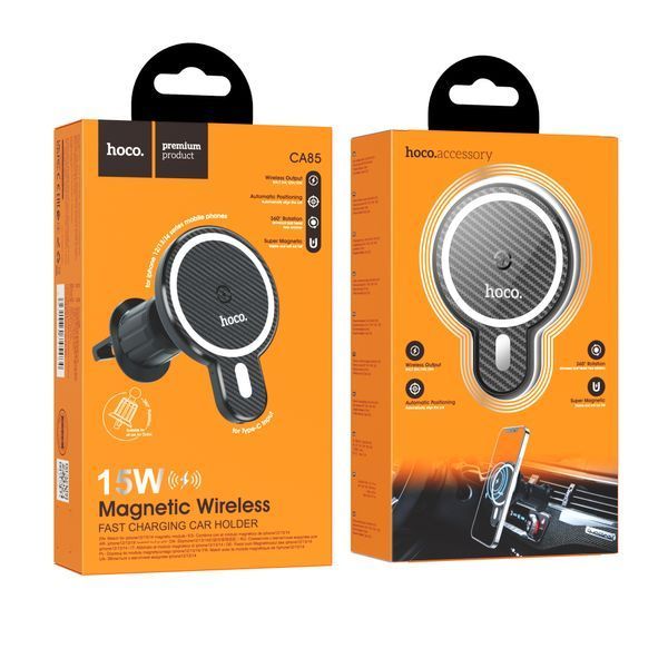 Автодержатель Hoco CA85 Ultra-fast Magnetic Wireless Charging 15W 7799-7271 фото Автодержатель Hoco CA85 Ultra-fast Magnetic Wireless Charging 15W 7799-7271 фото