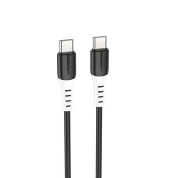 Кабель Hoco X82 Type-C to Type-C 60W silicone charging data cable Black 9445-16719 фото
