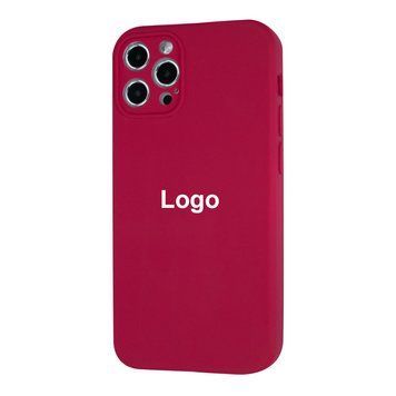 Square Full Silicone Case Close Camera iPhone 12 Pro Max 5 - Rose Red 3695-14367 фото