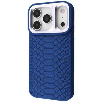 Чохол Kajsa Snake Pattern with Magnetic Ring iPhone 17 Pro blue 653350004 фото