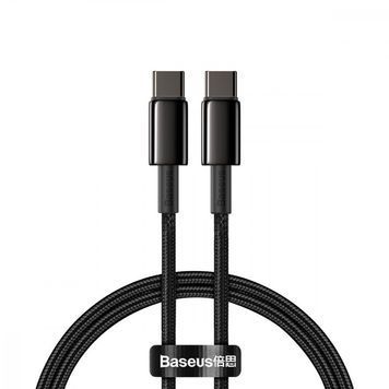 Кабель Baseus Tungsten Gold Fast Charging Type-C to Type-C 100W (1m) black 319230001 фото