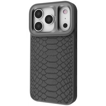 Чохол Kajsa Snake Pattern with Magnetic Ring iPhone 17 Pro gray 653350010 фото