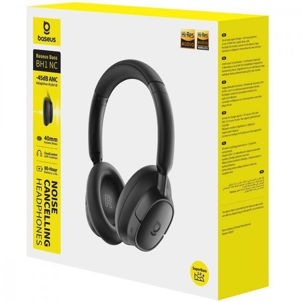Беспроводные наушники Baseus Bass BH1 NC black 651480001 фото Беспроводные наушники Baseus Bass BH1 NC black 651480001 фото