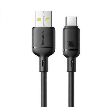 Кабель Baseus Silky Series Fast Charging Type-C 100W (1m) black 610340001 фото