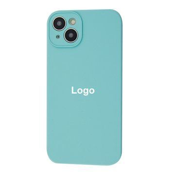 Square Full Silicone Case Close Camera iPhone 14 26 - Sea Foam 3684-10144 фото