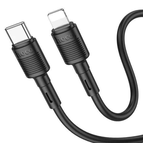 Кабель Hoco X83 iP Victory PD charging data cable Black 8865-9526 фото