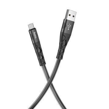 Кабель Hoco U105 Treasure jelly braided charging data cable for Micro Black 8795-9450 фото