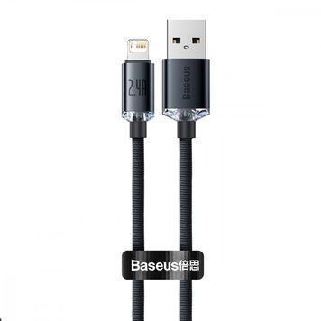 Кабель Baseus Crystal Shine Series Fast Charging Lightning 2.4A (1.2m) black 351020001 фото
