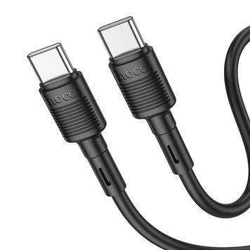 Кабель Hoco X83 Type-C to Type-C Victory 60W charging data cable Black 8868-9529 фото