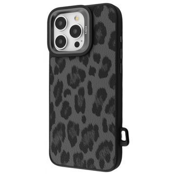 Чохол Kajsa Leopard Pattern with Magnetic Ring iPhone 16 Pro black 653310001 фото